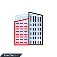 skyscraper icon logo vector illustration. Buildings symbol template for graphic and web design collection