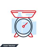 Ilustración de vector de logotipo de icono de báscula de cocina. plantilla de símbolo de peso para la colección de diseño gráfico y web