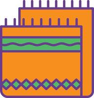 Blanket Line Filled Two Color vector