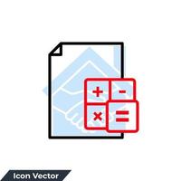 budget icon logo vector illustration. Financial calculation symbol template for graphic and web design collection