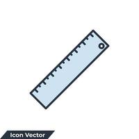 ruler icon logo vector illustration. measure symbol template for graphic and web design collection