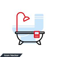 ilustración de vector de logotipo de icono de baño. plantilla de símbolo de muebles de baño para colección de diseño gráfico y web