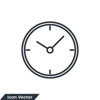 Ilustración de vector de logotipo de icono de relojes. plantilla de símbolo de tiempo para la colección de diseño gráfico y web