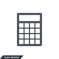 ilustración de vector de logotipo de icono de calculadora. plantilla de símbolo de finanzas para la colección de diseño gráfico y web