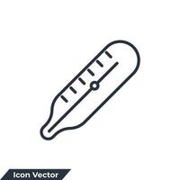 thermometer icon logo vector illustration. Measurement symbol template for graphic and web design collection