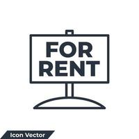 house for rent sign icon logo vector illustration. for rent symbol template for graphic and web design collection