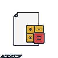 budget icon logo vector illustration. Financial calculation symbol template for graphic and web design collection