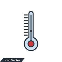 thermometer icon logo vector illustration. Measurement symbol template for graphic and web design collection