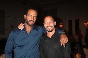 LOS ANGELES, AUG 15 - Kristoff St John, Bryton James at the The Young and The Restless Fan Club Event at the Universal Sheraton Hotel on August 15, 2015 in Universal City, CA photo