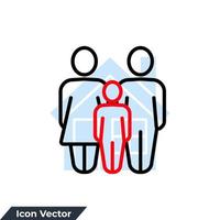 family icon logo vector illustration. Parents symbol template for graphic and web design collection