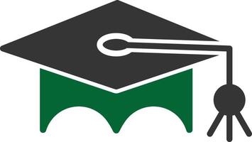 Mortarboard Glyph Two Color vector