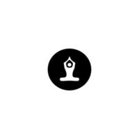 ilustración de vector de icono de yoga de meditación