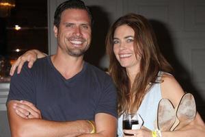 LOS ANGELES, AUG 15 - Joshua Morrow, Amelia Heinle at the The Young and The Restless Fan Club Event at the Universal Sheraton Hotel on August 15, 2015 in Universal City, CA photo