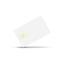 Realistic blank sim cards and Cover paper in minimalistic style on white background. SIM card. Easy to change color mock up vector template