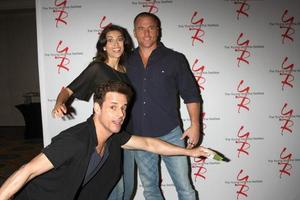 LOS ANGELES, AUG 15 - Sofia Pernas, Christian LeBlanc, Sean Carrigan at the The Young and The Restless Fan Club Event at the Universal Sheraton Hotel on August 15, 2015 in Universal City, CA photo