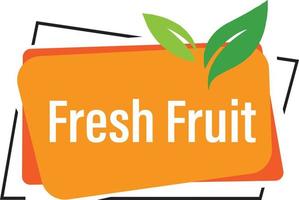 percentage fresh fruit rectangular and half polygonal design element vector illustration for promo sign label on white background with fantastic font and blue white color