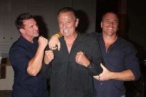 LOS ANGELES, AUG 15 - Steve Burton, Eric Braeden, Sean Carrigan at the The Young and The Restless Fan Club Event at the Universal Sheraton Hotel on August 15, 2015 in Universal City, CA photo