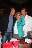 LOS ANGELES, MAR 24 - Doug Davidson, Jeanne Cooper, Peter Bergman at the Young and Restless 38th Anniversary On Set Press Party at CBS Television City on March 24, 2011 in Los Angeles, CA photo