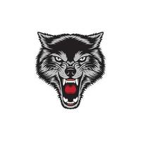wolf angry vector