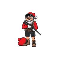 santa claus military vector