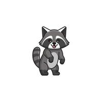 cute racoon vector