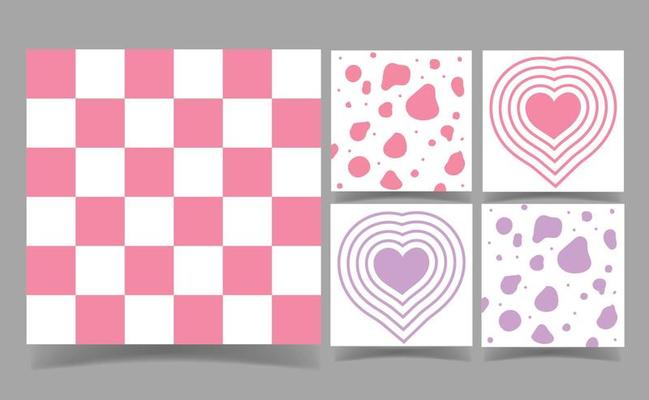 pink and heart memo notes Template for Greeting Scrap booking Card Design. abstract background. wallpaper wrapping paper.