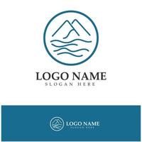 River Logo vector icon illustration design template