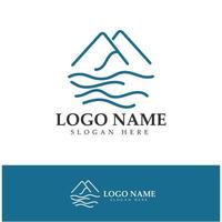 River Logo vector icon illustration design template