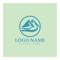 River Logo vector icon illustration design template