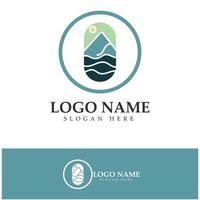 River Logo vector icon illustration design template