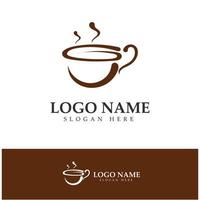 Coffee cup Logo Template vector icon illustration  design