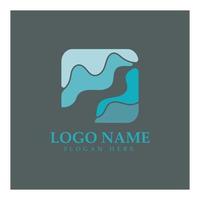 River Logo vector icon illustration design template