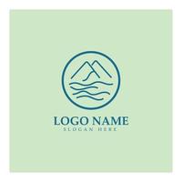 River Logo vector icon illustration design template