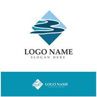 River Logo vector icon illustration design template