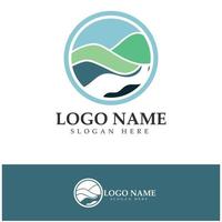 River Logo vector icon illustration design template