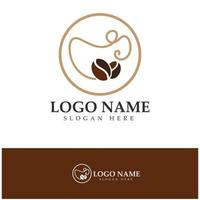 Coffee cup Logo Template vector icon illustration  design