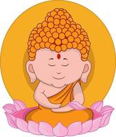 Happy Buddha Purnima in Meditation vector