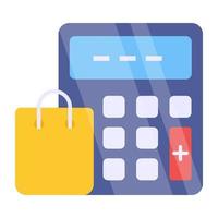 Modern design icon of shopping calculation vector