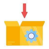 Parcel management icon in flat design vector