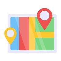 Modern design icon of map vector