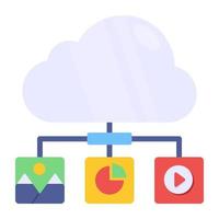 An icon design of cloud connection vector