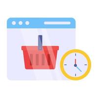 A unique design icon of shopping time vector