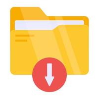 Trendy vector design of folder download