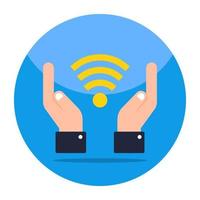 Premium download icon of wifi care vector