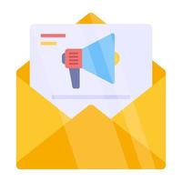 Editable design icon of mail marketing vector