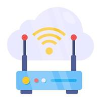 icono de diseño perfecto de wifi en la nube vector