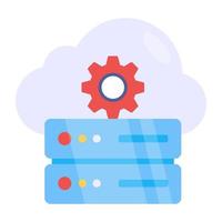 diseño vectorial de la gestión del servidor en la nube vector