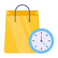 A unique design icon of shopping time vector