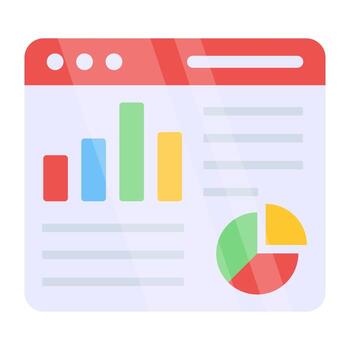 Unique design icon of web statistics vector
