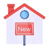 Trendy vector design of new home